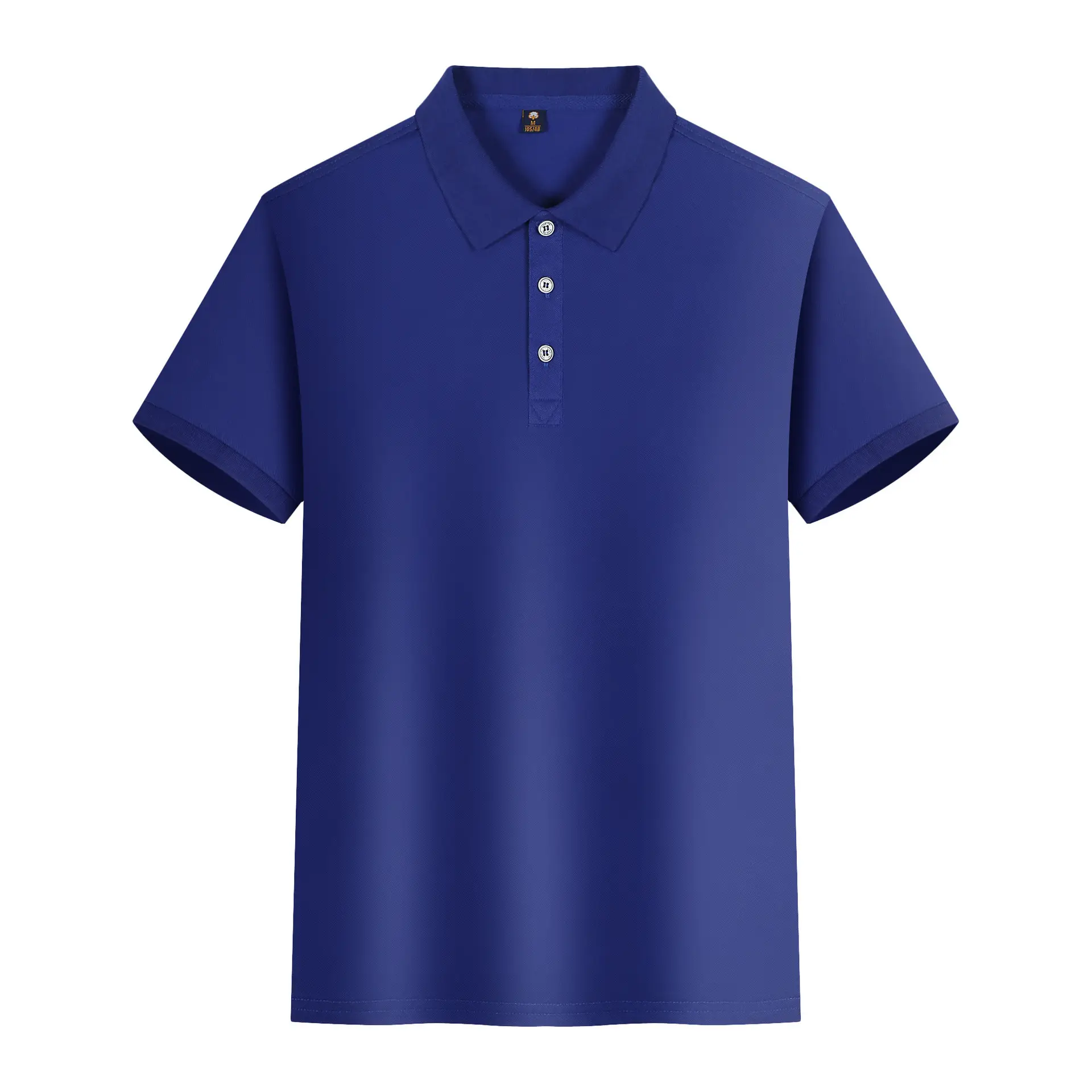 Men's Yellow Polo Shirt Button Collar Short Sleeve - Image 2