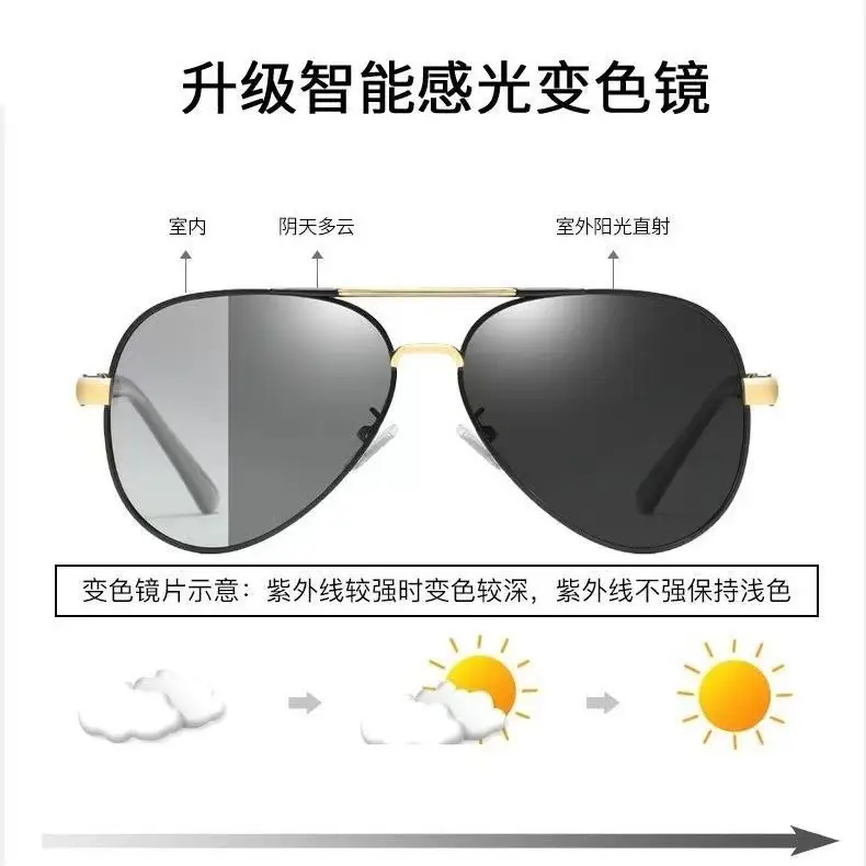 Men Polarized Sunglasses Black Silver Frame Anti-UV — feature 18
