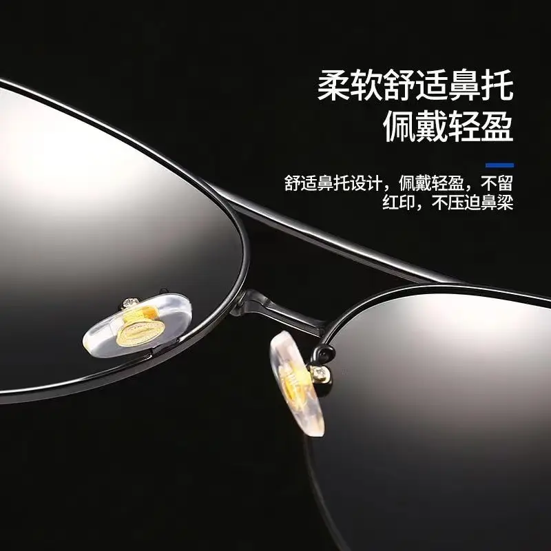 Men Polarized Sunglasses Black Silver Frame Anti-UV — feature 2