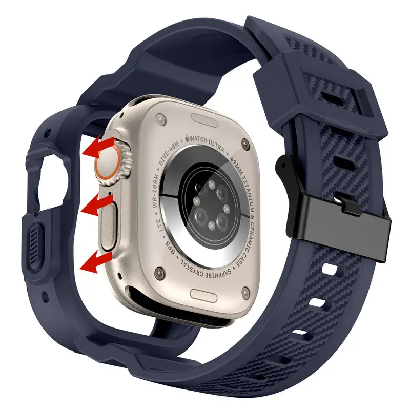 Apple Watch 678 Ultra Carbon Fiber Strap Drop Proof — feature 47