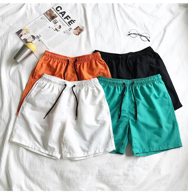 Men Drawstring Shorts Black Casual Summer Wear — feature 15