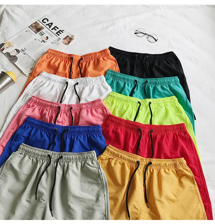 Men Drawstring Shorts Black Casual Summer Wear — feature 16