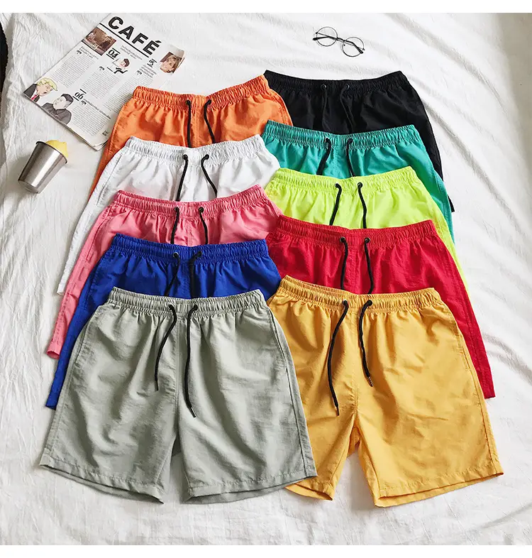 Men Drawstring Shorts Black Casual Summer Wear — feature 5