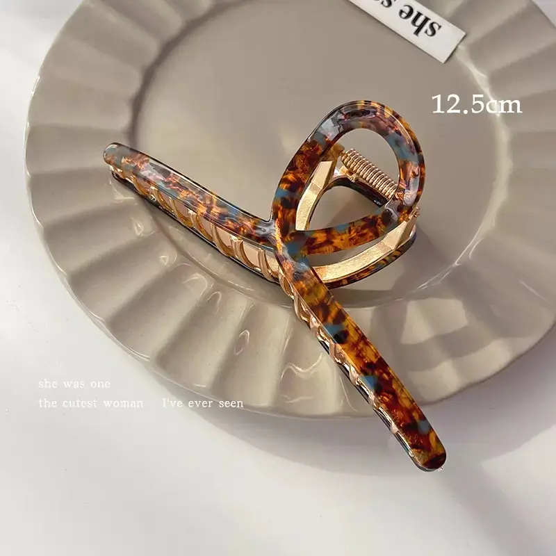 Retro French Acetate Shark Clip for Women - Image 2