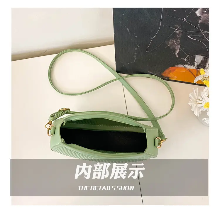 2023 Green Pleated Crossbody Bag for Women — feature 7
