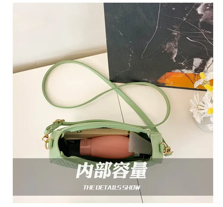 2023 Green Pleated Crossbody Bag for Women — feature 8
