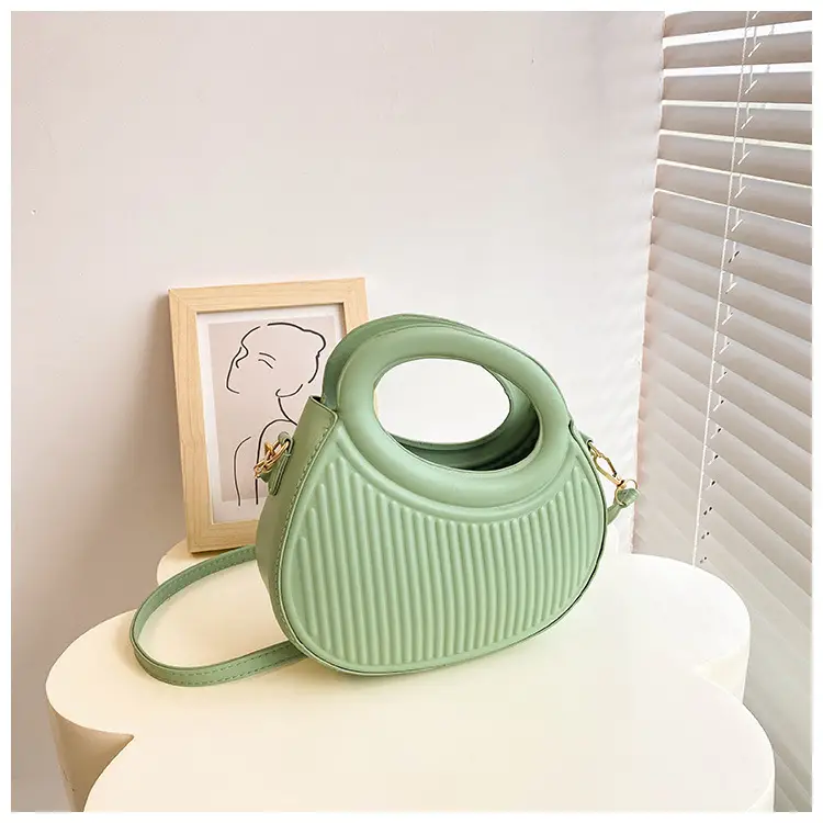 2023 Green Pleated Crossbody Bag for Women - Image 2