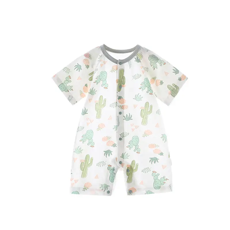 Baby Jompsuit Back Mesh Pure Cotton Summer Pajamas
