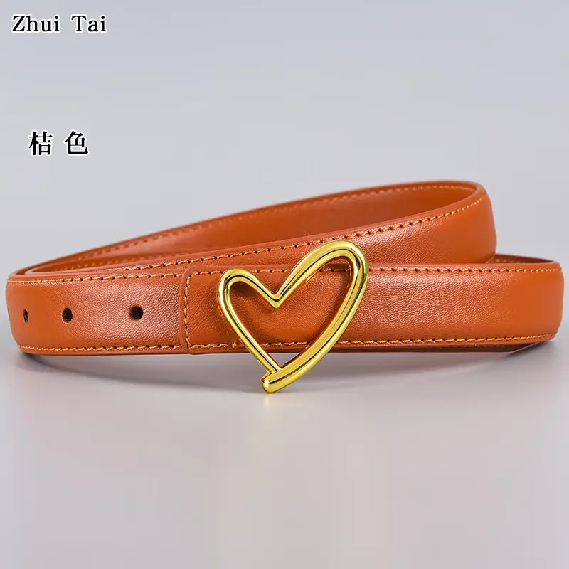 Black Heart Buckle Belt for Women - Image 3