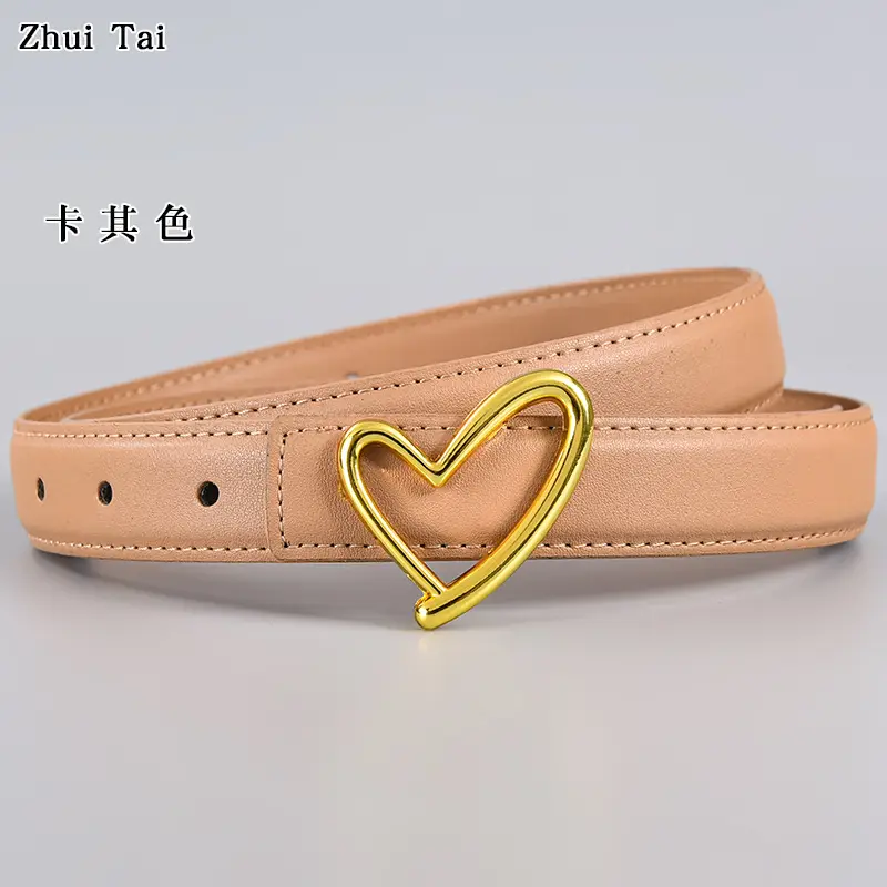 Black Heart Buckle Belt for Women - Image 5
