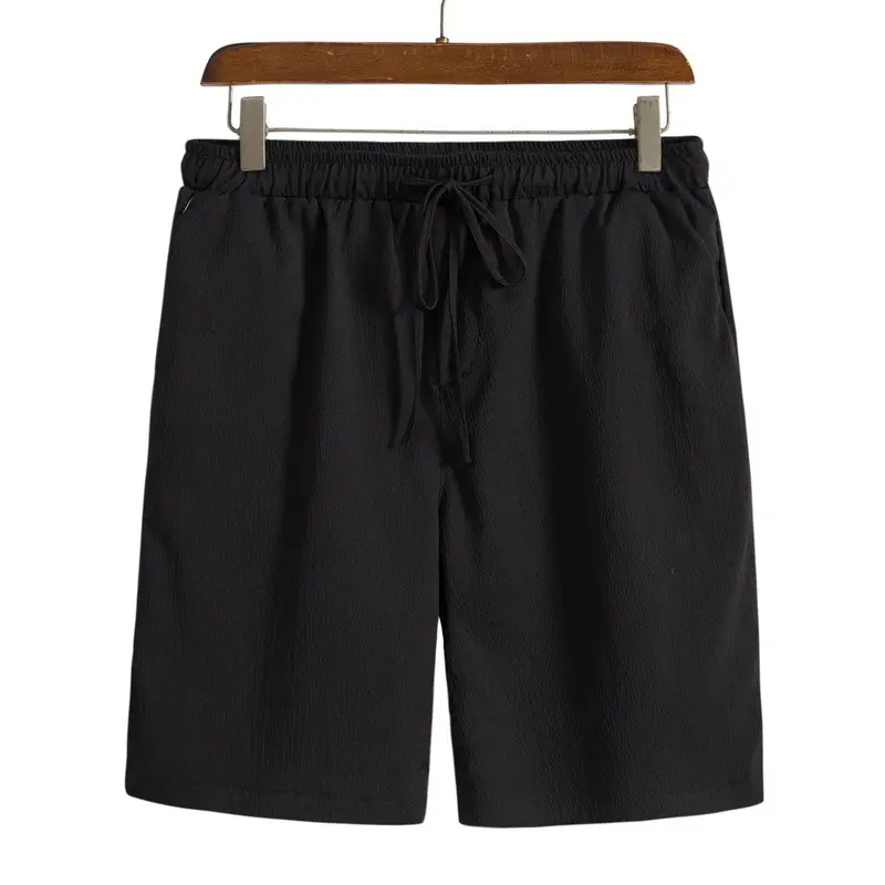 2023 New Men's Gray Cotton Linen Shorts - Image 4