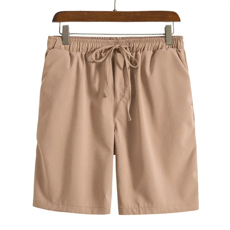 2023 New Men's Gray Cotton Linen Shorts - Image 6