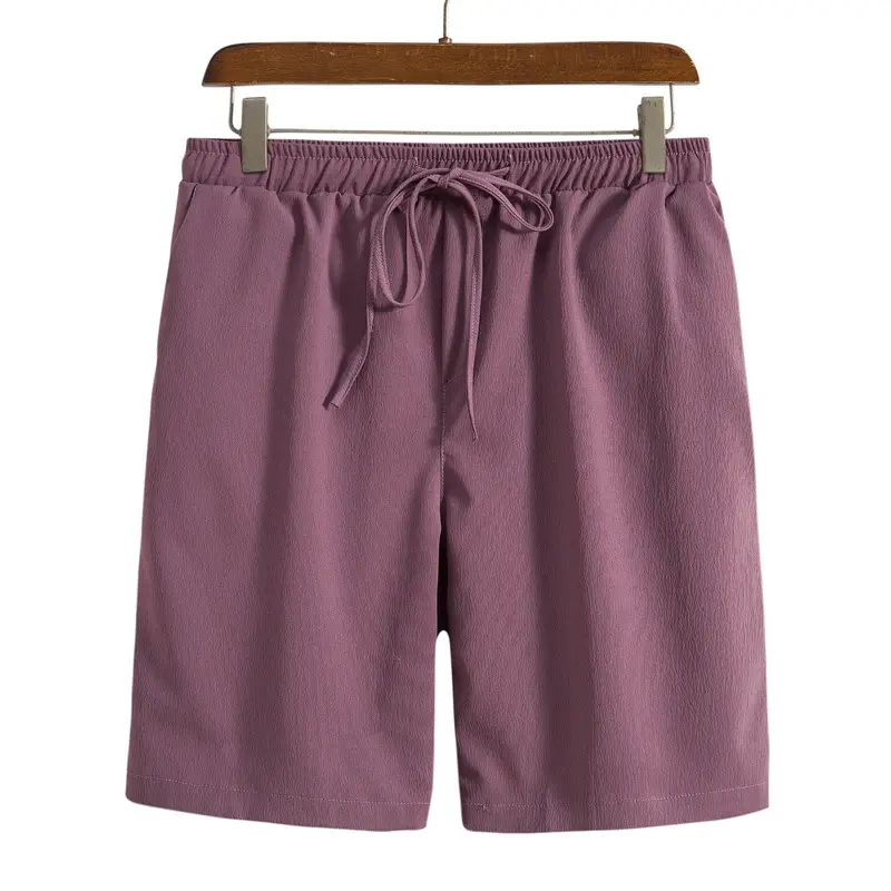 2023 New Men's Gray Cotton Linen Shorts - Image 5