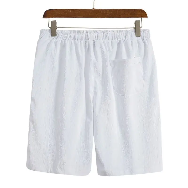 2023 New Men's Gray Cotton Linen Shorts — feature 20