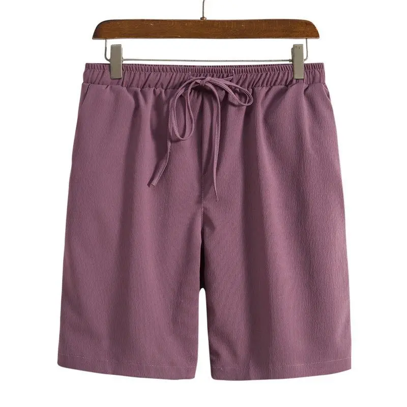2023 New Men's Gray Cotton Linen Shorts — feature 21