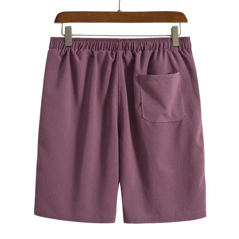 2023 New Men's Gray Cotton Linen Shorts — feature 22