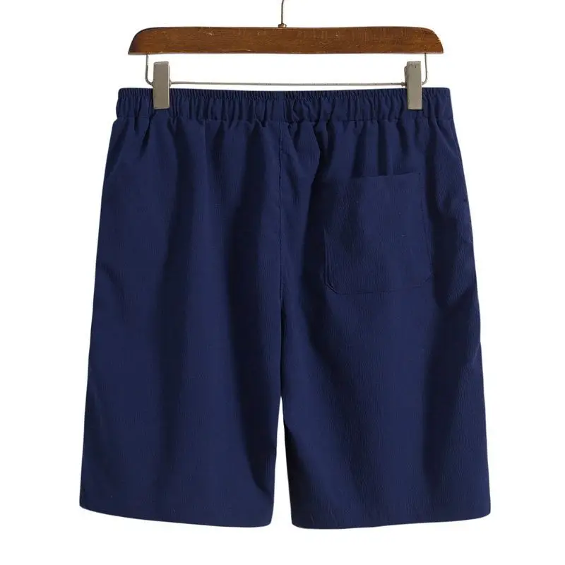 2023 New Men's Gray Cotton Linen Shorts — feature 24