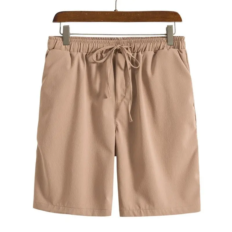 2023 New Men's Gray Cotton Linen Shorts — feature 25