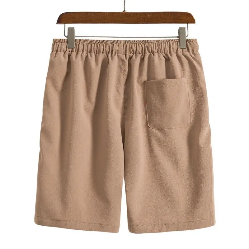 2023 New Men's Gray Cotton Linen Shorts — feature 26
