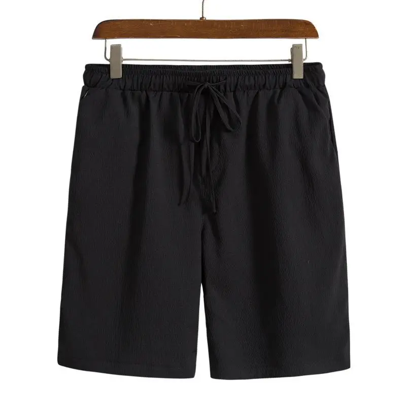 2023 New Men's Gray Cotton Linen Shorts — feature 27
