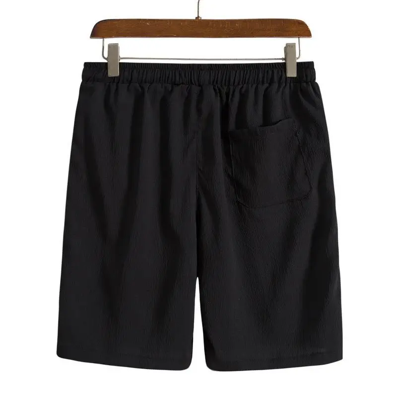 2023 New Men's Gray Cotton Linen Shorts — feature 28