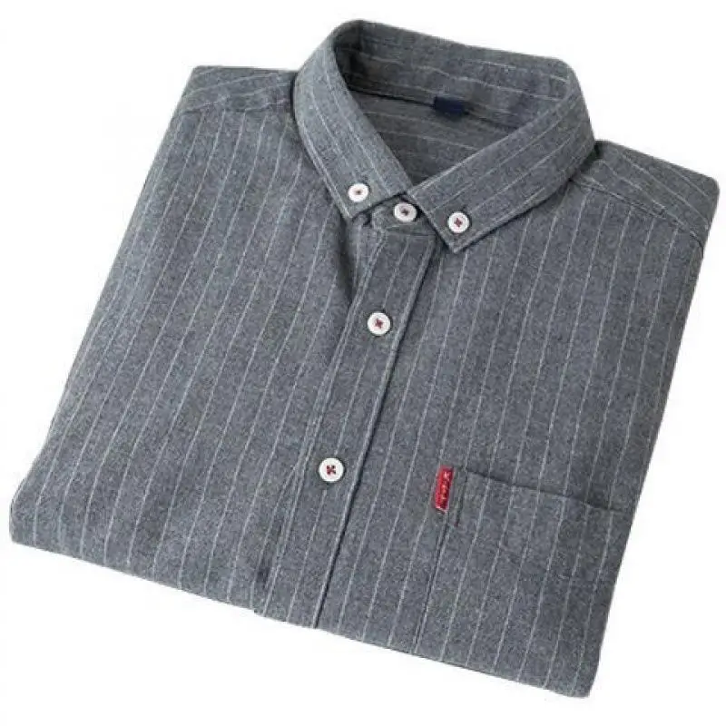 Men's Long Sleeve Striped Shirt 2022 Slim Fit - Image 33