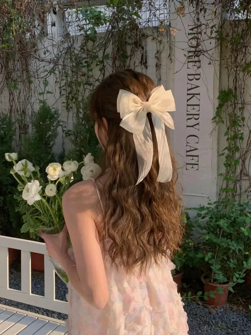 Summer Cream Bow Hairpin for Girls - Image 7