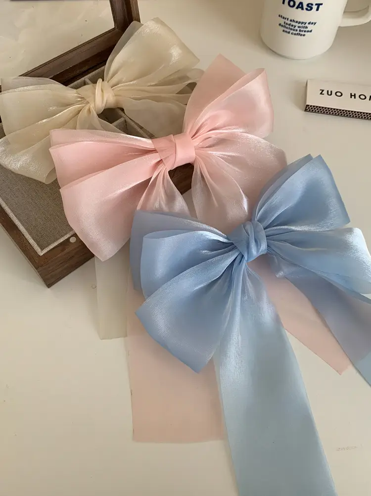 Summer Cream Bow Hairpin for Girls — feature 12