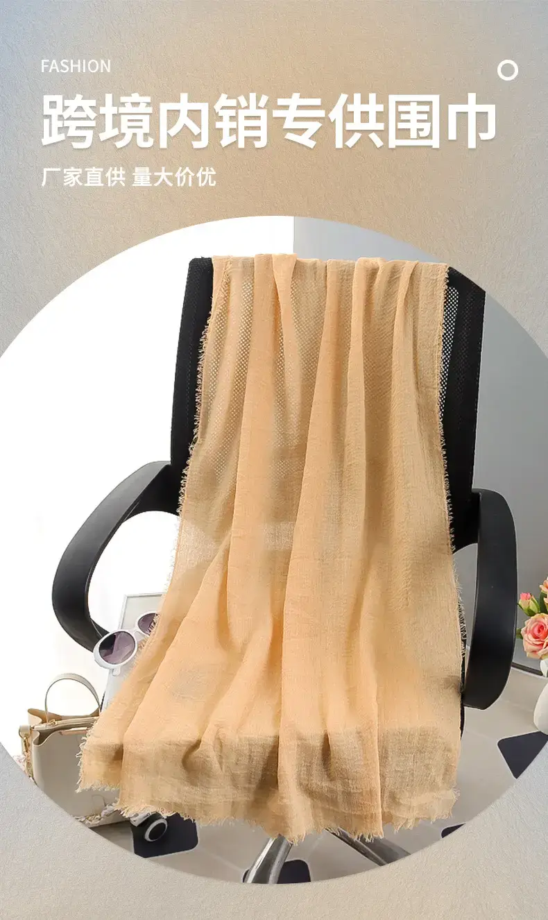 New Spring Summer Headscarf for Women Silk Tan Large — feature 2