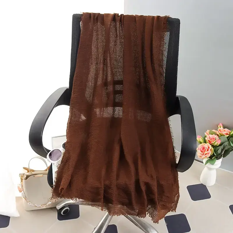 New Spring Summer Headscarf for Women Silk Tan Large - Image 19