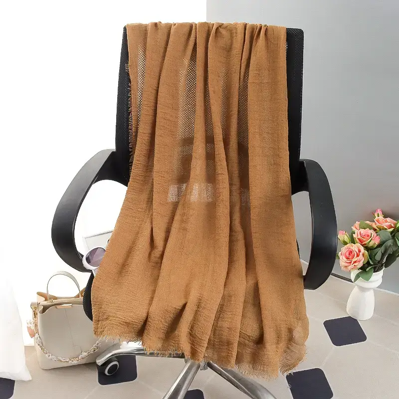 New Spring Summer Headscarf for Women Silk Tan Large - Image 27