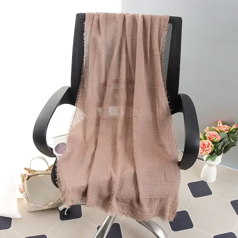 New Spring Summer Headscarf for Women Silk Tan Large - Image 35