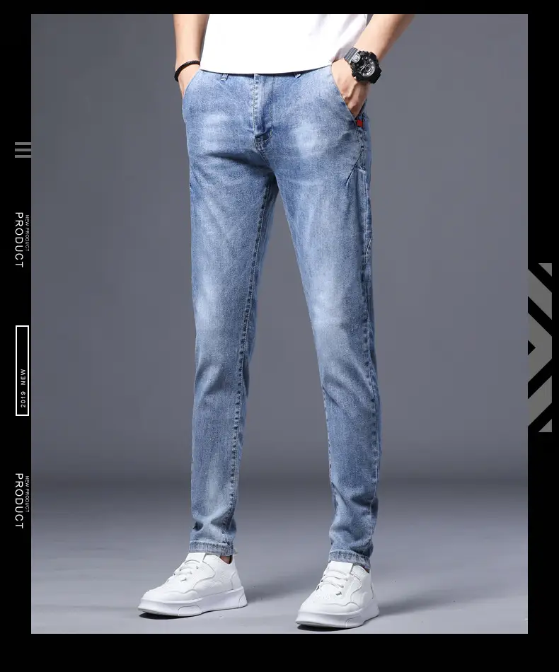 2025 Slim Fit Men's Xintang Jeans Small Feet — feature 1