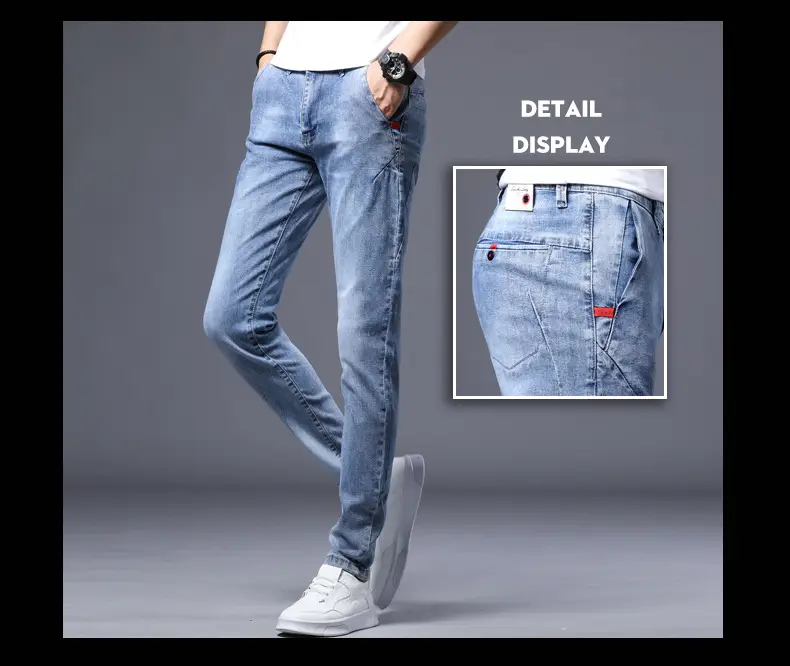 2025 Slim Fit Men's Xintang Jeans Small Feet — feature 17