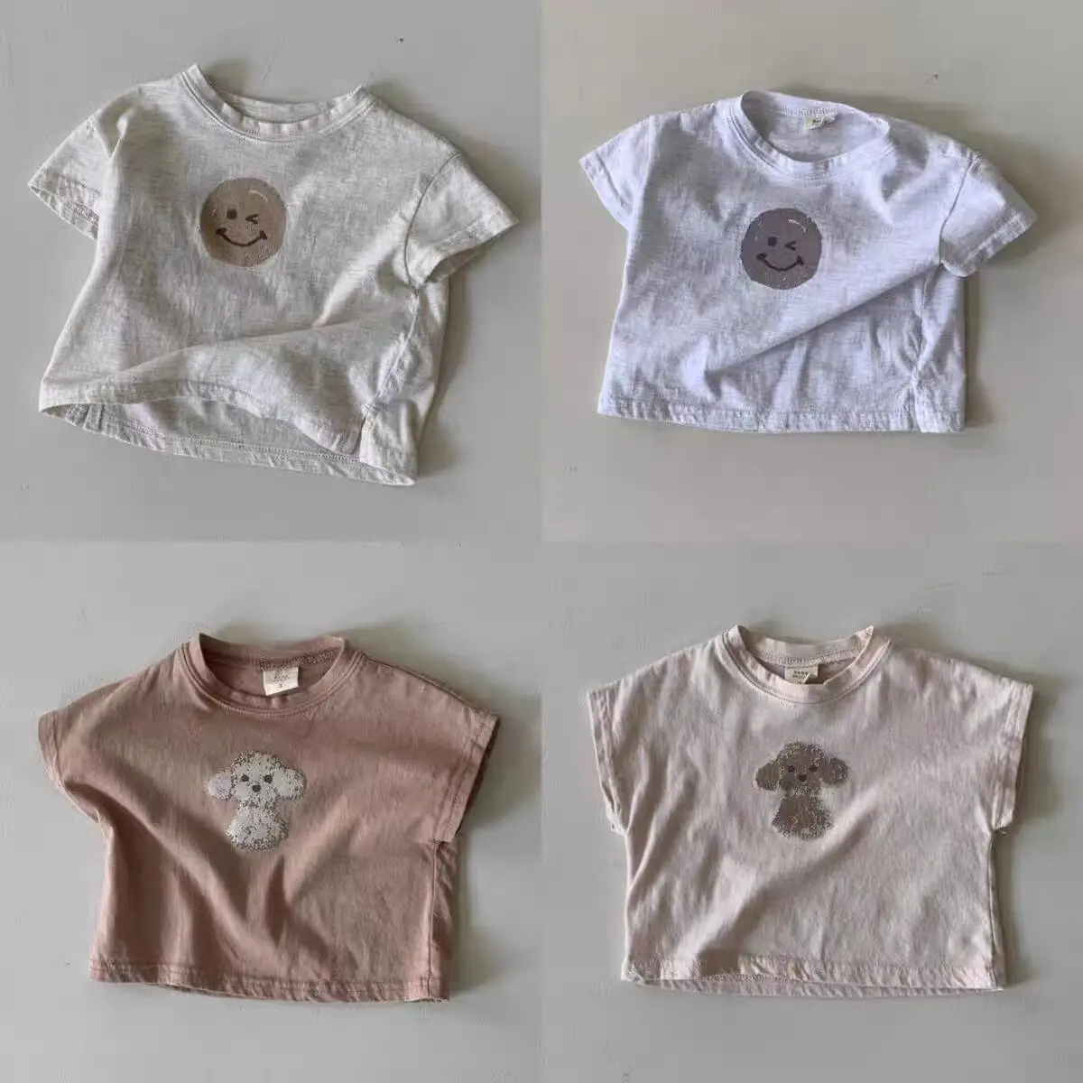 Korean-style Dog Print T-Shirt for Kids — feature 3