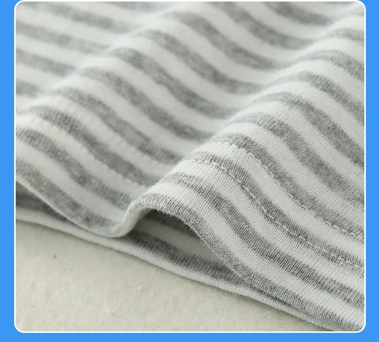 Baby Cotton Long Sleeve T-Shirt Set Gray Striped — feature 21