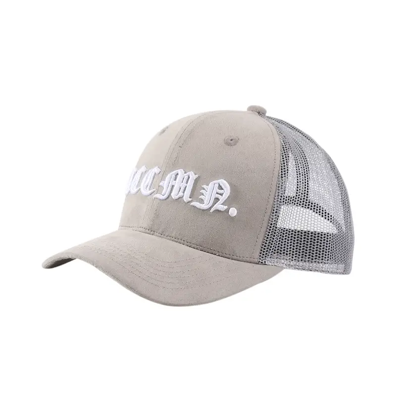 Korean Letter Embroidered Mesh Sun Hat for Women Men