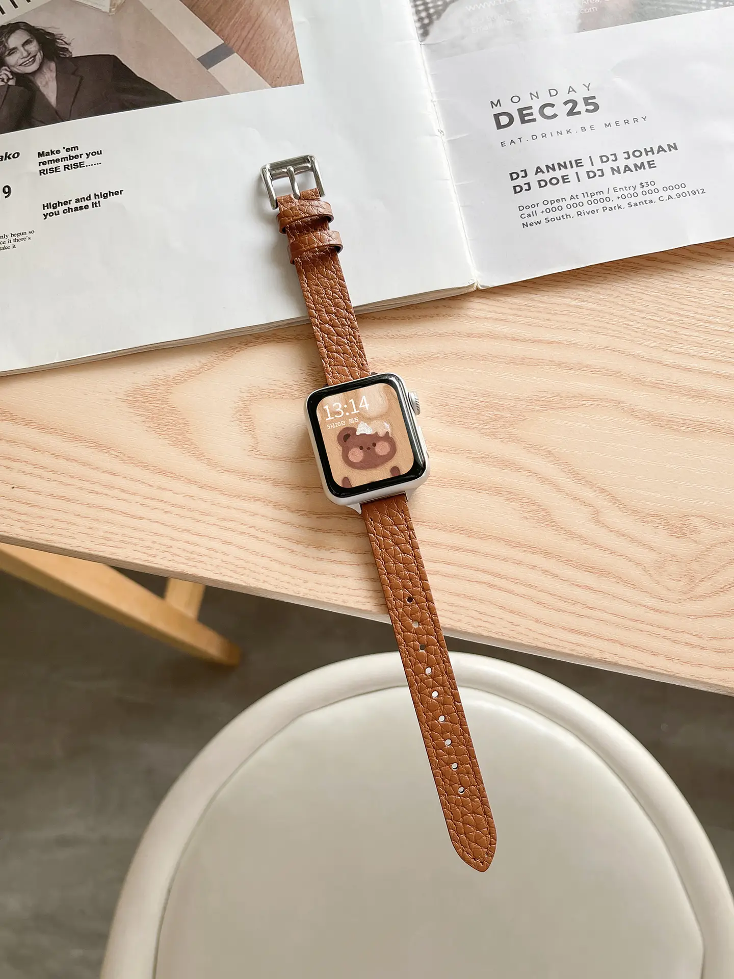 Apple Watch SE Leather Strap Watch for Girls Autumn Winter — feature 15