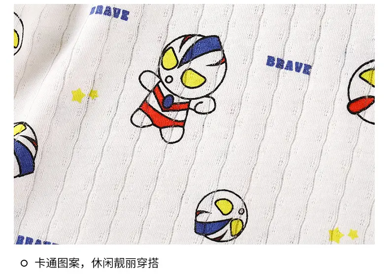 Children's Pajamas Set Pure Cotton Summer New Boys' Clothes Girls Home Clothes Thin Air-Conditioned Clothes Children's Clothing Wholesale — feature 15