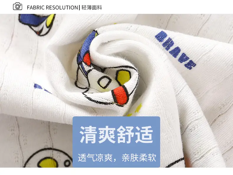 Children's Pajamas Set Pure Cotton Summer New Boys' Clothes Girls Home Clothes Thin Air-Conditioned Clothes Children's Clothing Wholesale — feature 4