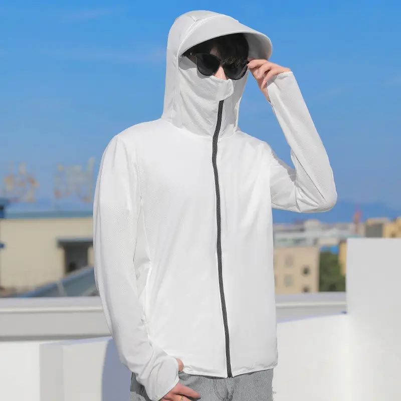 Men's Ultra-Thin Anti-UV Sunscreen Coat Grey - Image 10