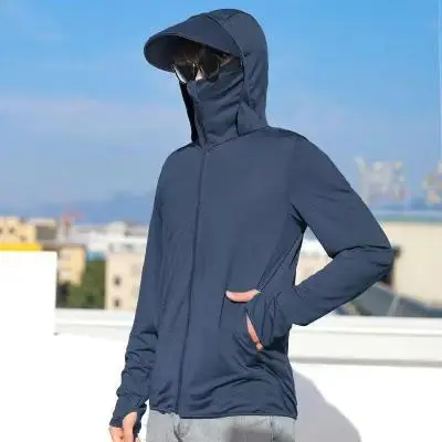 Men's Ultra-Thin Anti-UV Sunscreen Coat Grey - Image 5