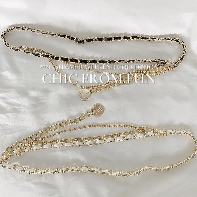 French Metal Waist Chain Women Decorative Korean Style β feature 1
