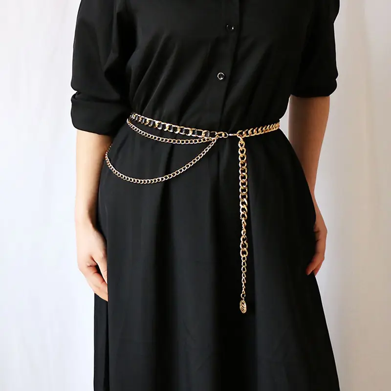 French Metal Waist Chain Women Decorative Korean Style β feature 4