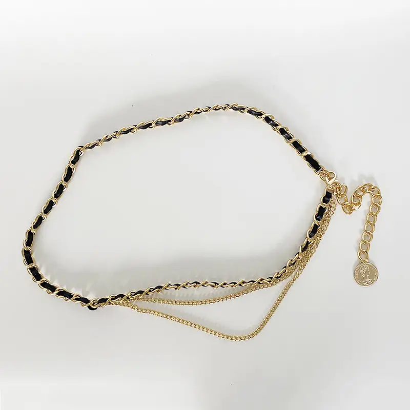 French Metal Waist Chain Women Decorative Korean Style