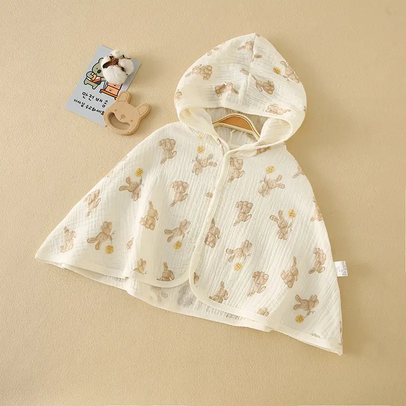 Baby Hooded Sun Protection Cloak Pure Cotton Summer Wear