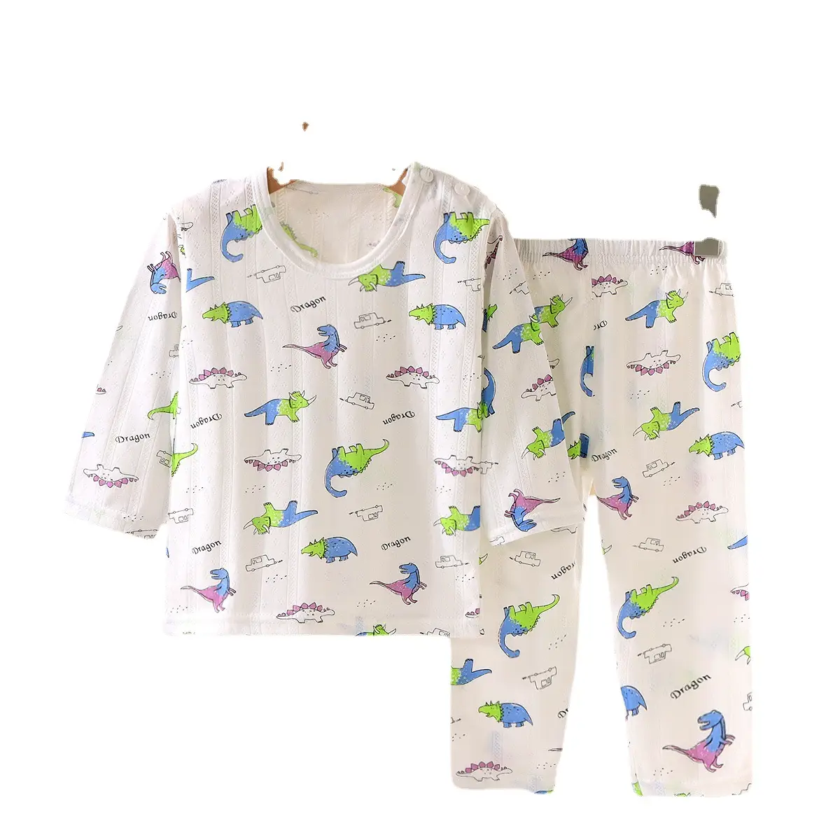 Summer Light Green Kids Pajamas Set 9-10Y - Image 7