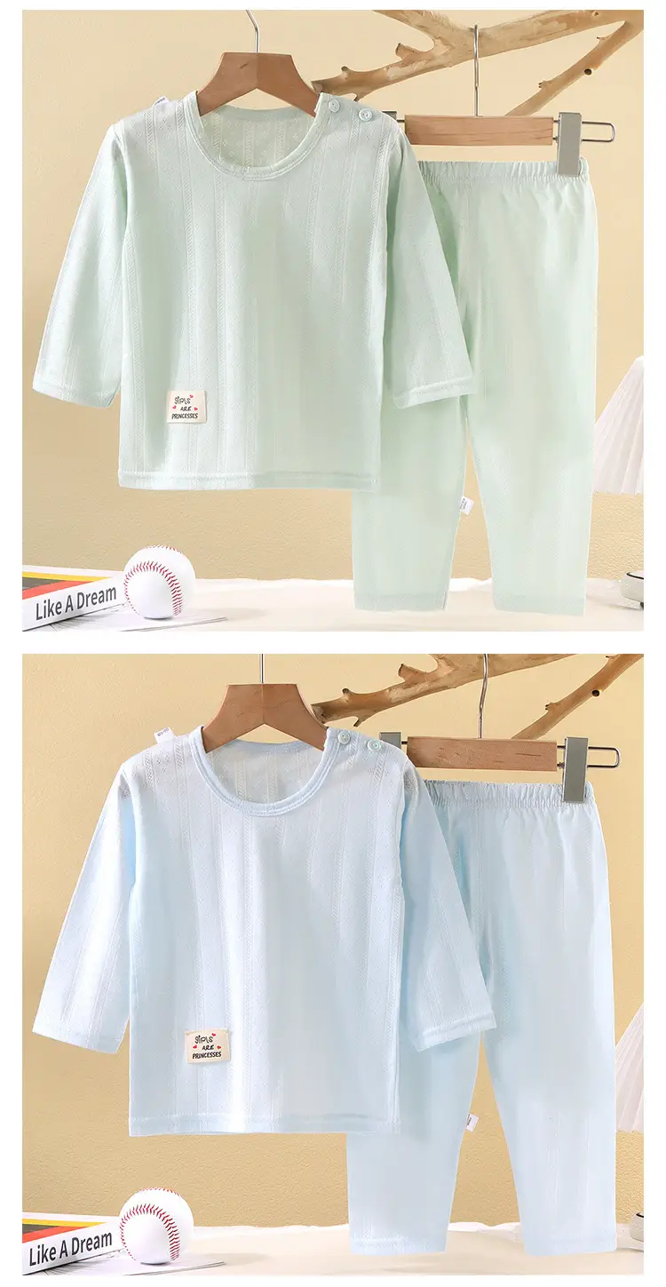 Summer Light Green Kids Pajamas Set 9-10Y — feature 9
