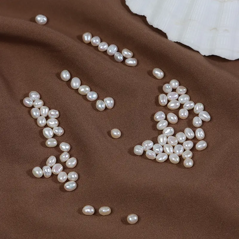 Natural Freshwater Pearl Beads 3-4mm Baroque DIY Inlay - Image 3
