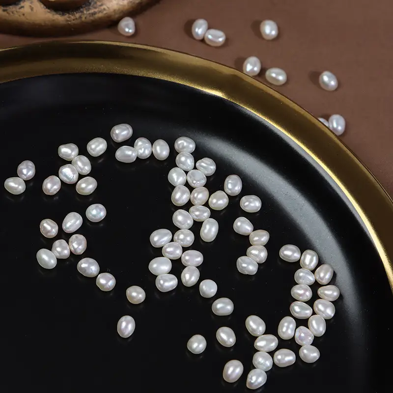 Natural Freshwater Pearl Beads 3-4mm Baroque DIY Inlay - Image 4